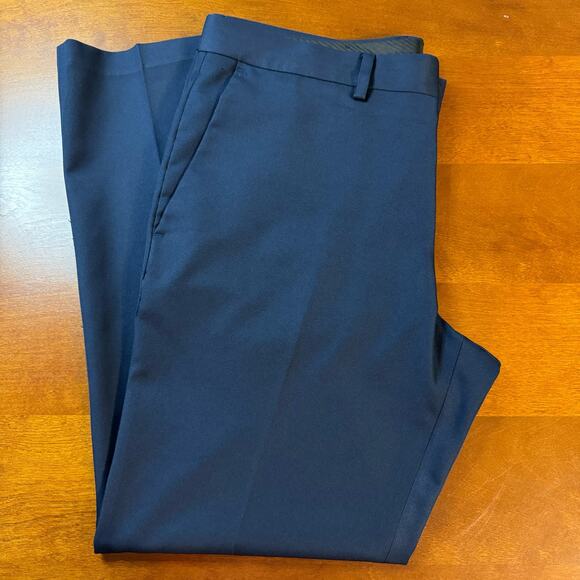 Kenneth Cole Reaction Men's Blue Flat-Front Straight Leg Dress Pants Size 36x30 - Picture 3 of 9